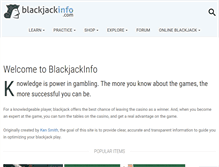 Tablet Screenshot of blackjackinfo.com